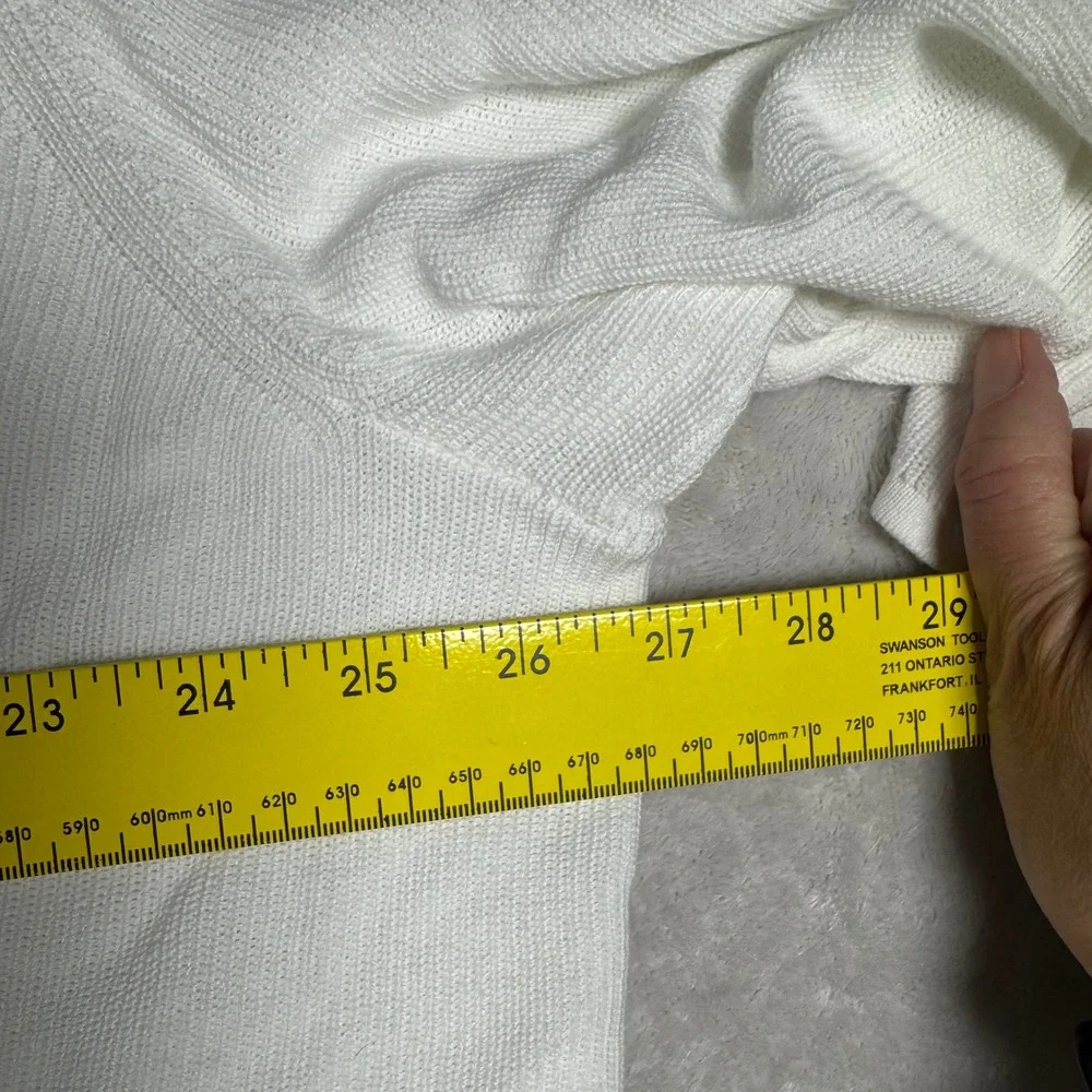 NWT J Jill Womens Open Front Knit Cardigan Sweater‎ 3X White Lightweight